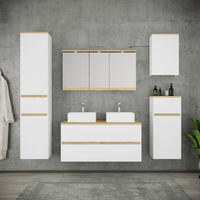 BADEZIMMER 7-teilig  in 191 cm  - Honigeiche/Weiß, Trend, Keramik/Holzwerkstoff (191cm) - MID.YOU