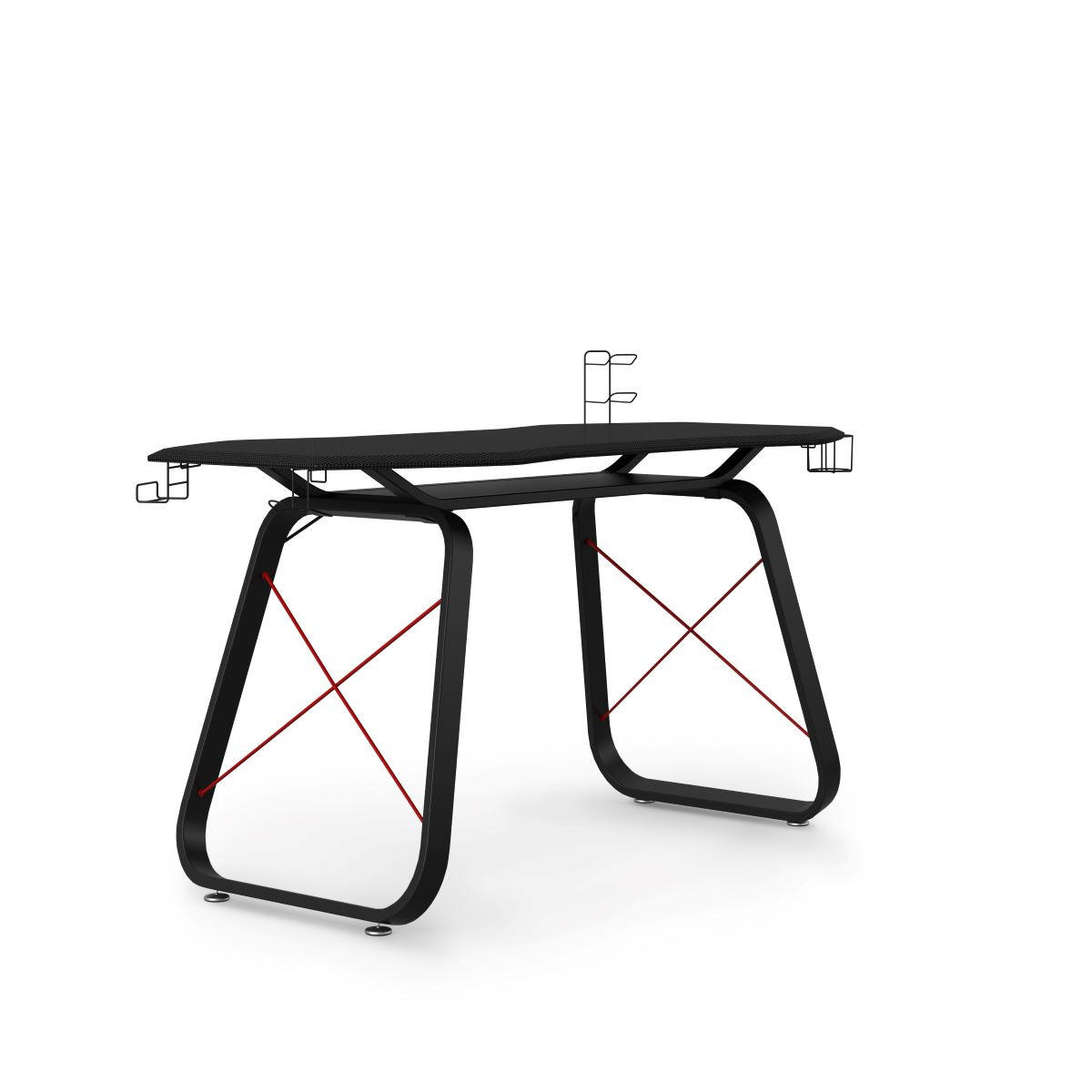 GAMINGTISCH Schwarz  - Schwarz, Design, Holzwerkstoff/Metall (146/90/69cm) - MID.YOU