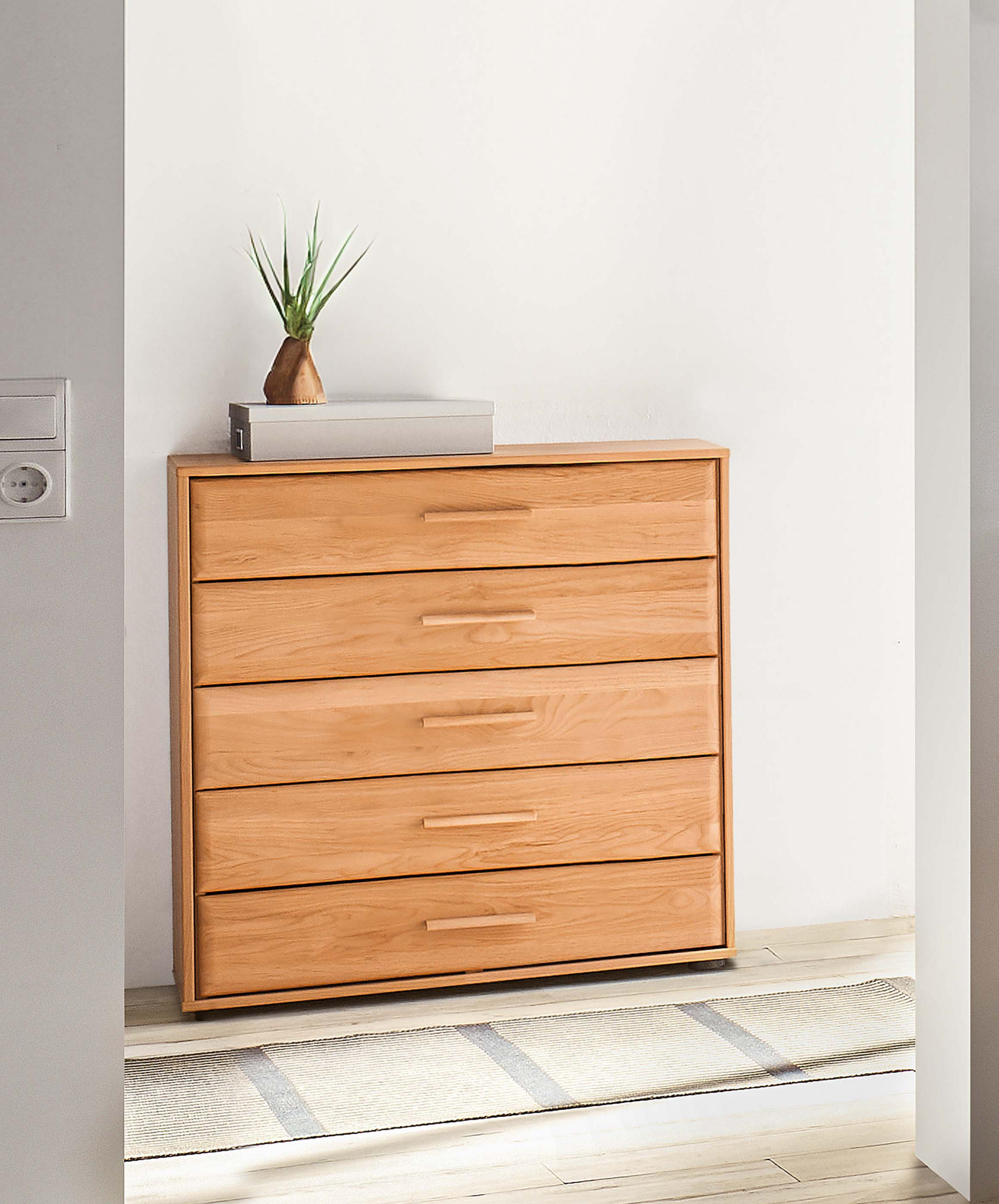 KOMMODE 80/86/43 cm  in Erlefarben  - Erlefarben/Schwarz, Konventionell, Holz/Holzwerkstoff (80/86/43cm) - Venda