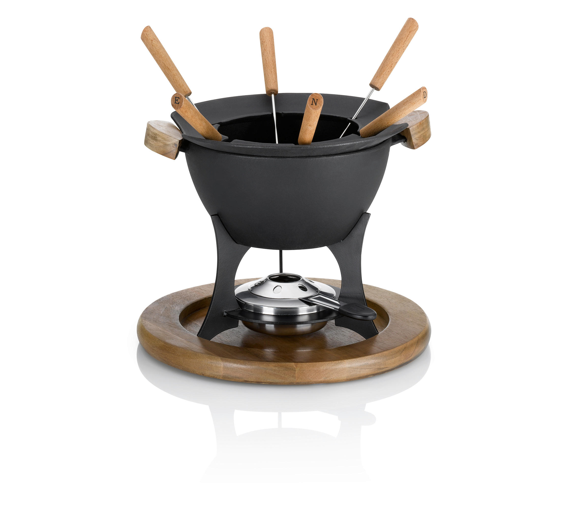 SET ZA FONDI - črna, Basics, kovina (26,5/25,5cm) - Kela