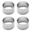 SERVIETTENRINGESET   4 Stück  - Silberfarben, Basics, Metall (4/2,5cm) - Echtwerk
