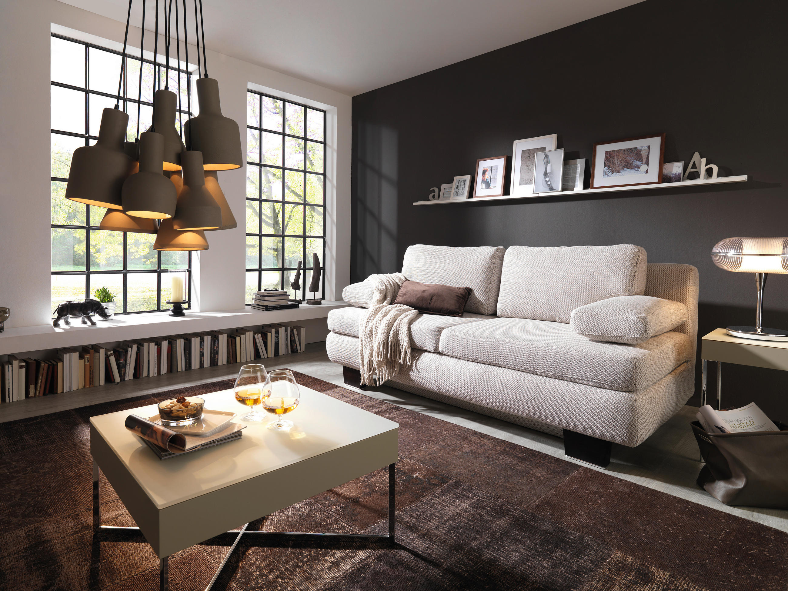 SCHLAFSOFA Webstoff Petrol  - Wengefarben/Petrol, KONVENTIONELL, Holz/Textil (203/94/100cm) - Novel
