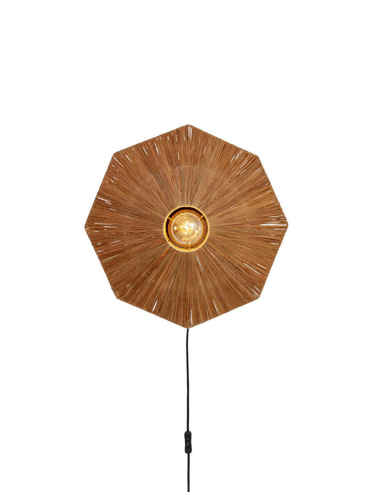 VÄGGLAMPA 45/7 cm   - brun, Basics, naturmaterial (45/7cm) - Good & Mojo