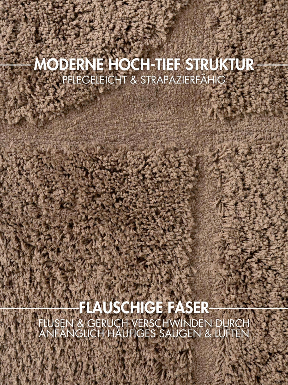 HOCHFLORTEPPICH 150 cm Lambeth Braun rund  - Braun, Basics, Textil (150cm) - Ted Baker