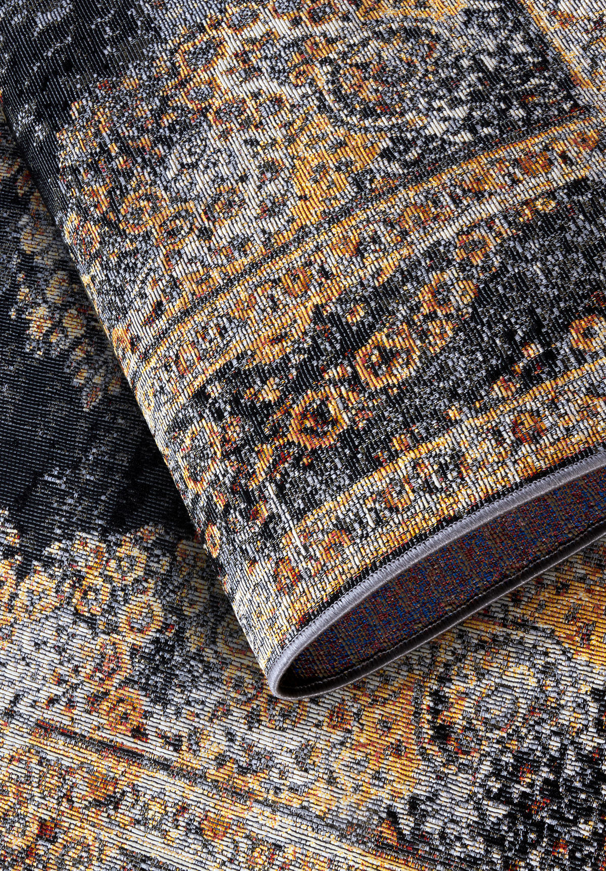 OUTDOORTEPPICH  für Terrasse und Balkon 200/285 cm Kollektion 1767 Anthrazit, Goldfarben  - Anthrazit/Goldfarben, Design, Kunststoff (200/285cm) - Villeroy & Boch