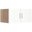 AUFSATZSCHRANK 80/40/40 cm - Chromfarben/Eichefarben, Design, Holzwerkstoff/Kunststoff (80/40/40cm) - Xora