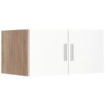 AUFSATZSCHRANK 80/40/40 cm   - Chromfarben/Eichefarben, Design, Holzwerkstoff/Kunststoff (80/40/40cm) - Xora
