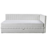 SCHLAFSOFA Chenille, Jacquard Creme  - Creme/Schwarz, Design, Kunststoff/Textil (212/83/99cm) - MID.YOU