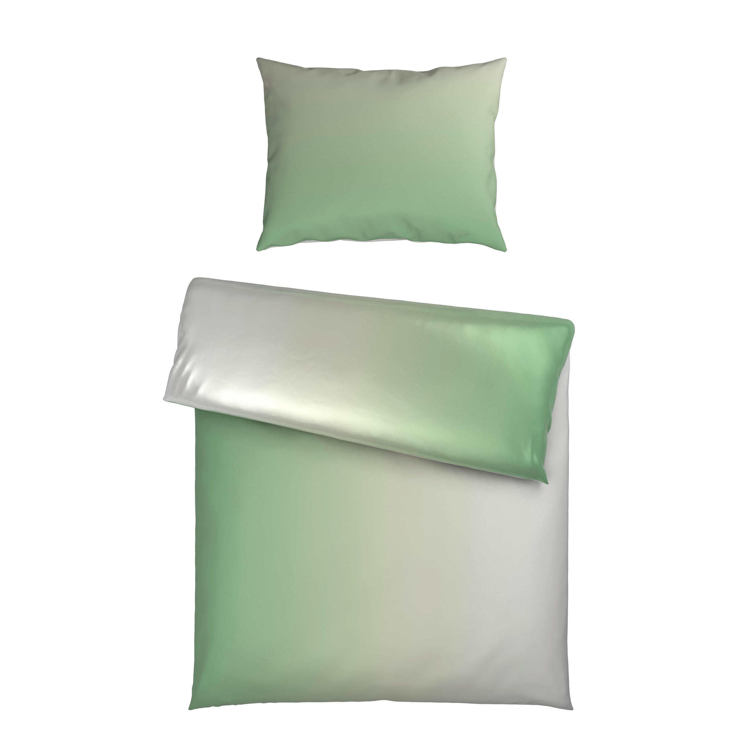BETTWÄSCHE 140/200 cm  - Weiß/Grün, KONVENTIONELL, Textil (140/200cm) - Esposa