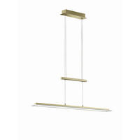 LED-HÄNGLAMPA Tenso 100,00/9,00/80-150 cm  - mässingsfärgad, Design, metall (100,00/9,00/80-150cm) - Fischer & Honsel