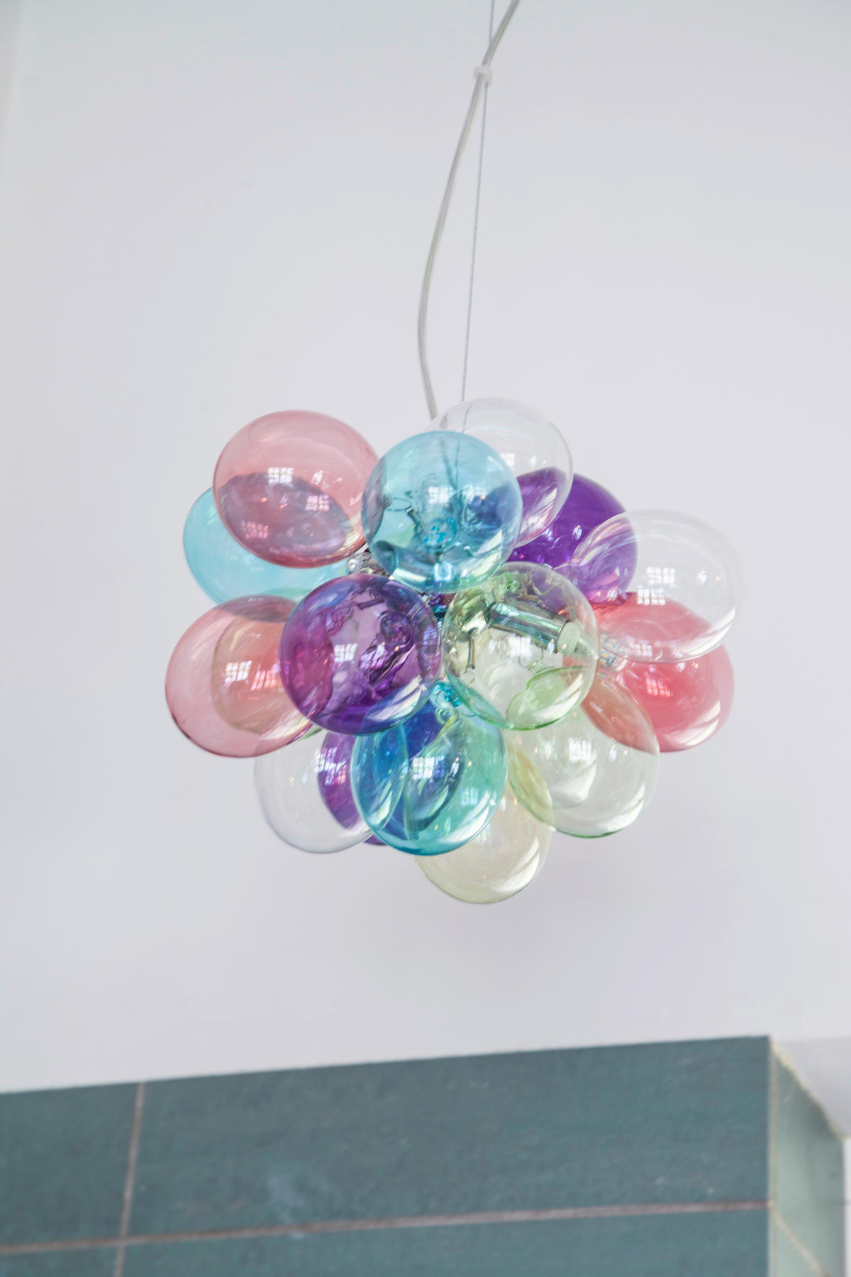 HÄNGELEUCHTE 30/28 cm  - Türkis/Transparent, Design, Glas (30/28cm) - By Rydéns