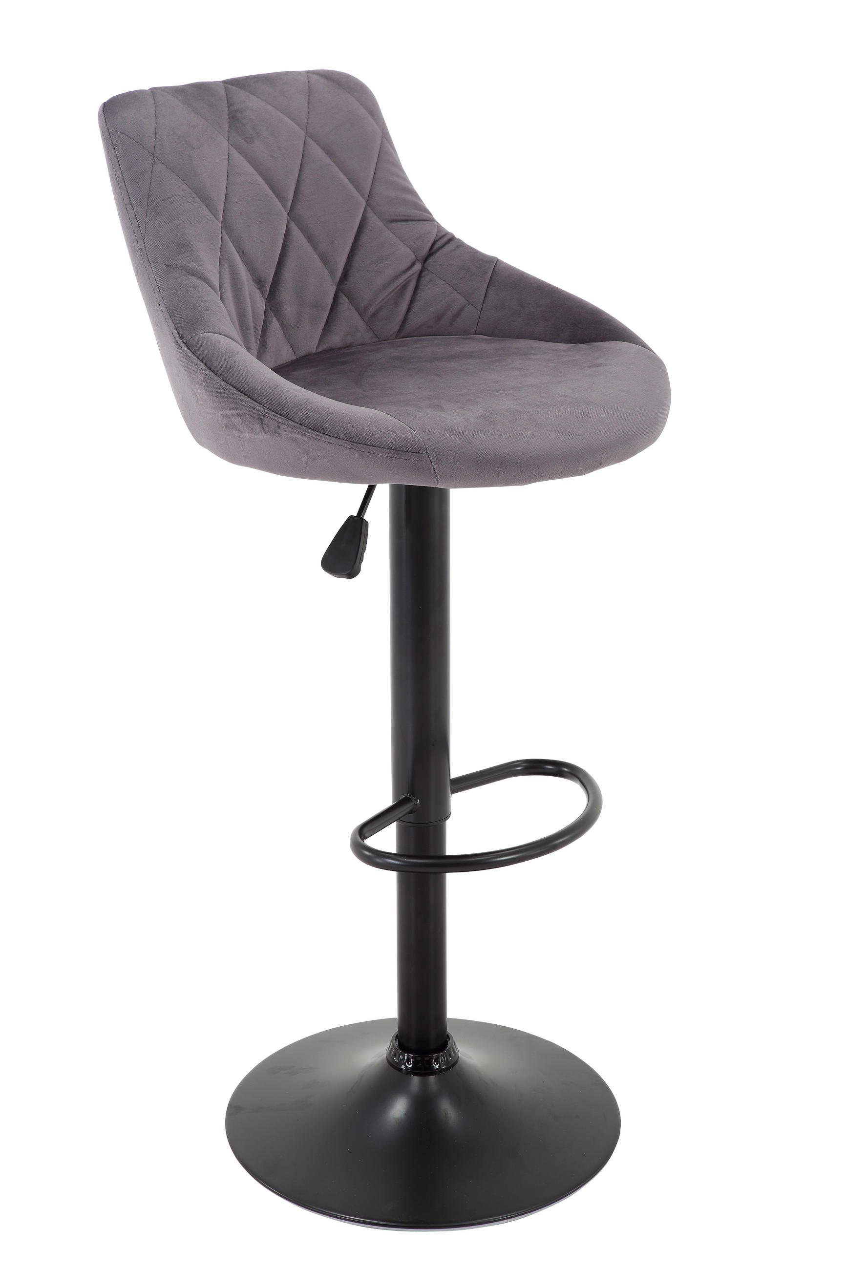 BARSKA STOLICA  siva, crna   - siva/crna, Moderno, metal/tekstil - Xora