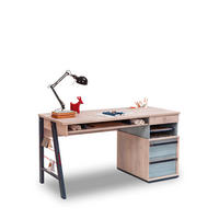 MASĂ DE BIROU PENTRU TINERET in material pe bază de lemn 141/76/64 cm  - albastru deschis/bej, Basics, material pe bază de lemn (141/76/64cm) - Cilek