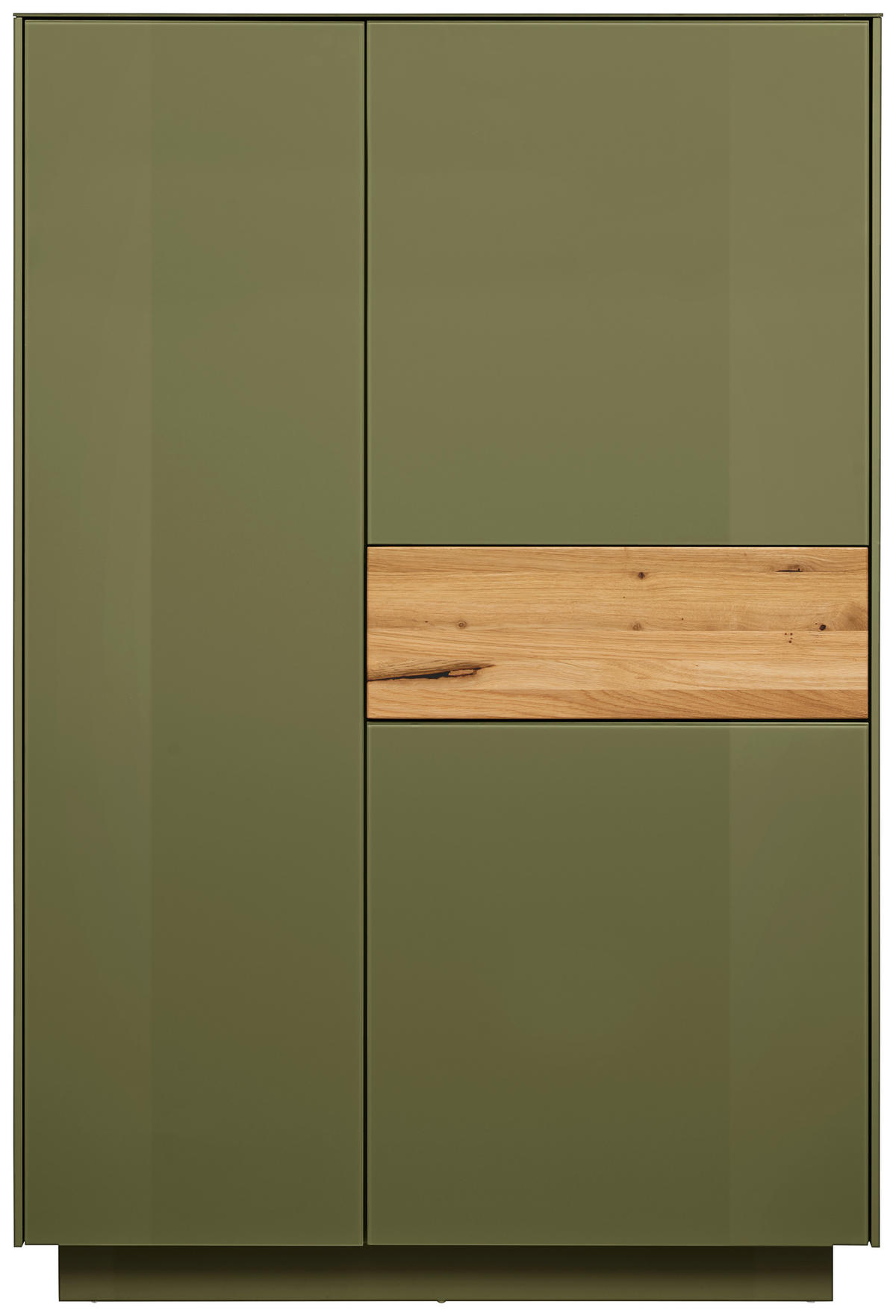 HIGHBOARD Triest Triest Eichefarben, Olivgrün  101/150/42 cm  - Eichefarben/Olivgrün, Design, Glas/Holz (101/150/42cm) - Novel