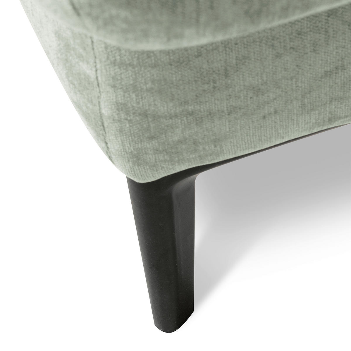 ECKSOFA  Webstoff Mintgrün  - Schwarz/Mintgrün, Design, Textil/Metall (268/195cm) - Livetastic