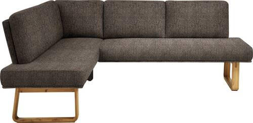 ECKBANK 174/240 cm  in Braun, Eichefarben  - Eichefarben/Braun, Design, Holz/Textil (174/240cm) - Dieter Knoll
