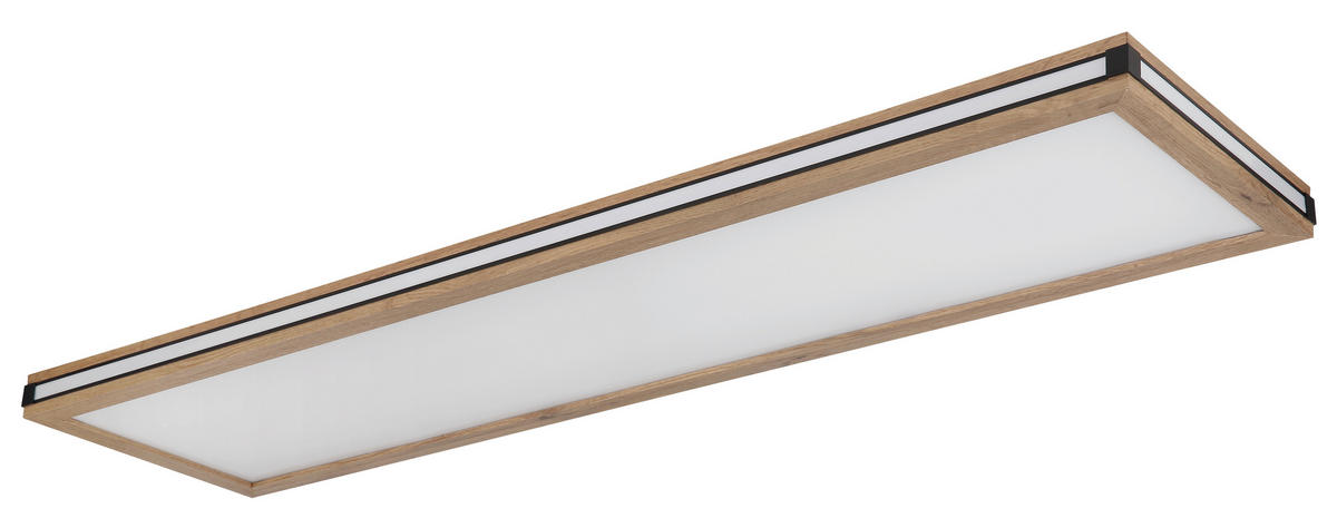 STROPNA LED-SVETILKA   //3000 K/230 V/ - črna/bela, Natur, kovina/umetna masa (120/30/7,5cm) - Globo