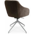 ARMLEHNSTUHL  in Aluminium Velours  - Alufarben/Braun, Design, Textil/Metall (58/81,5-84,5/60cm) - Johann Jakob