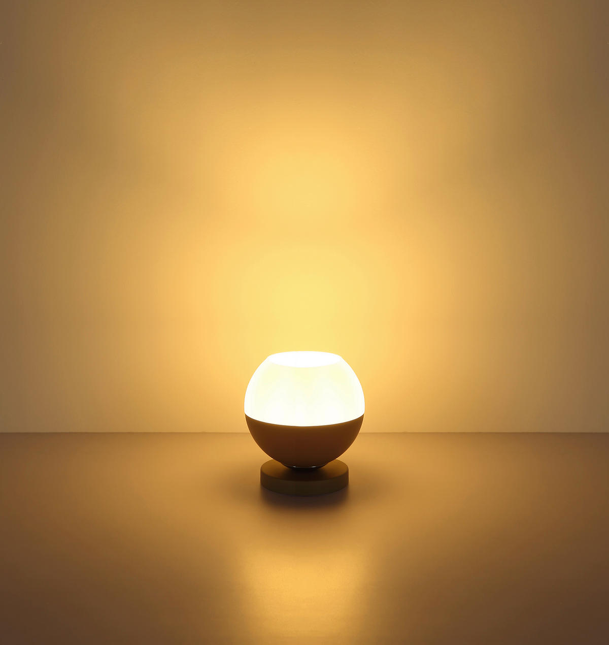 TISCHLEUCHTE 20/21 cm   - Sandfarben/Beige, Design, Glas/Textil (20/21cm) - Globo