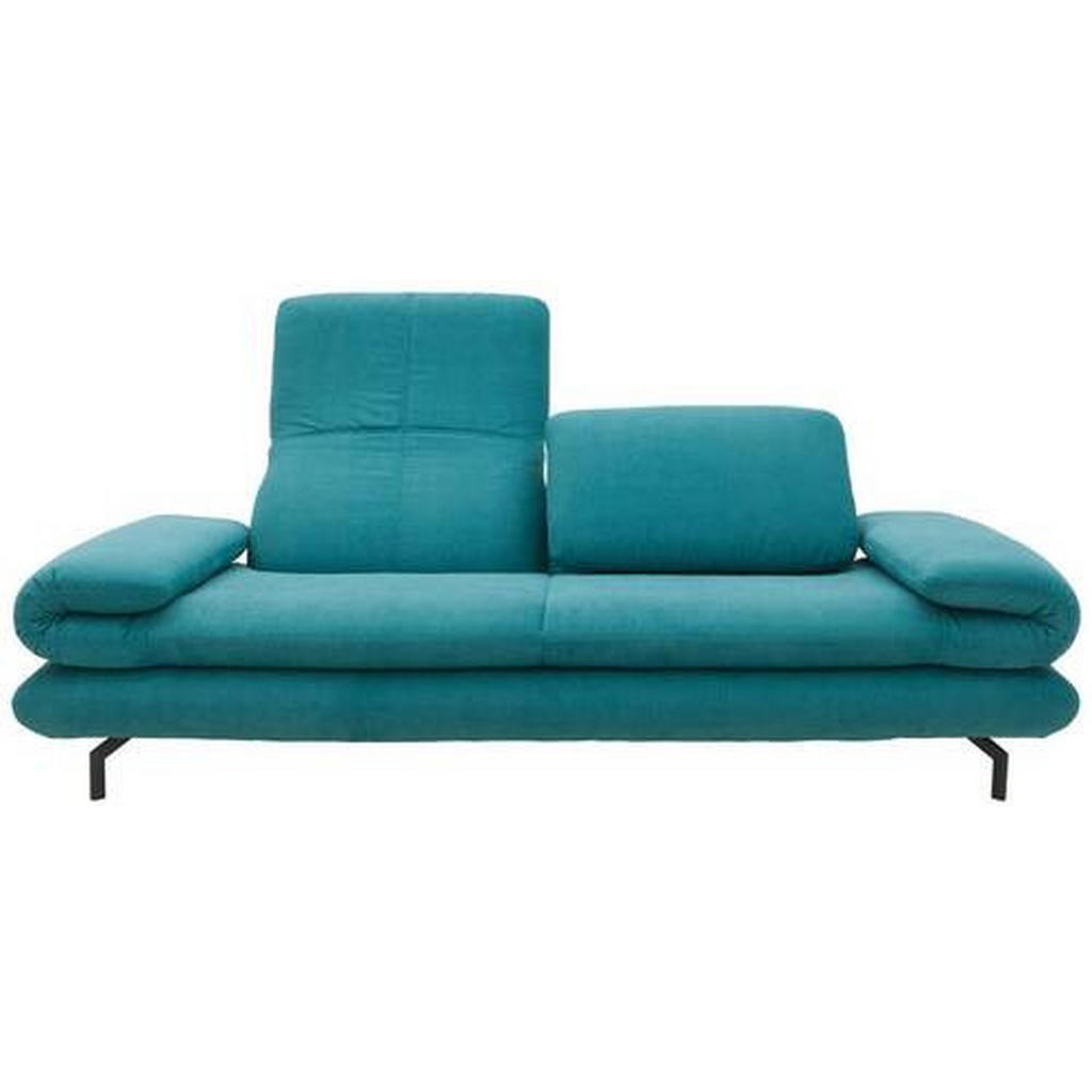 Thumbnail - Looks by W.Joop 2,5-Sitzer Looks Xiii, Türkis, Textil, Uni, 224 (284)x83 (110)x98 cm, Made in EU, FSC Mix, Wohnzimmer, S...