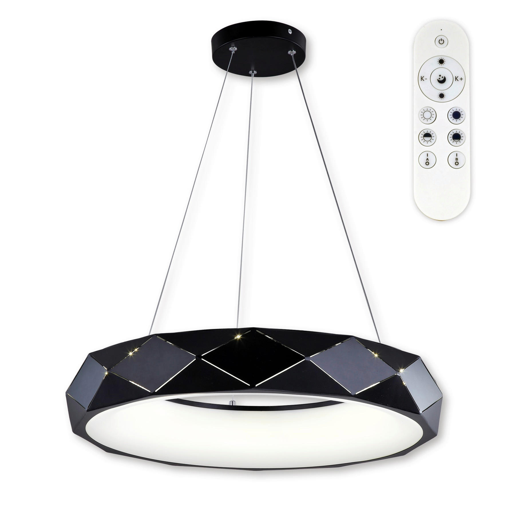 ZÁVĚSNÉ LED SVÍTIDLO,  61/61/100 cm - černá, Basics, kov/plast (61/61/100cm)