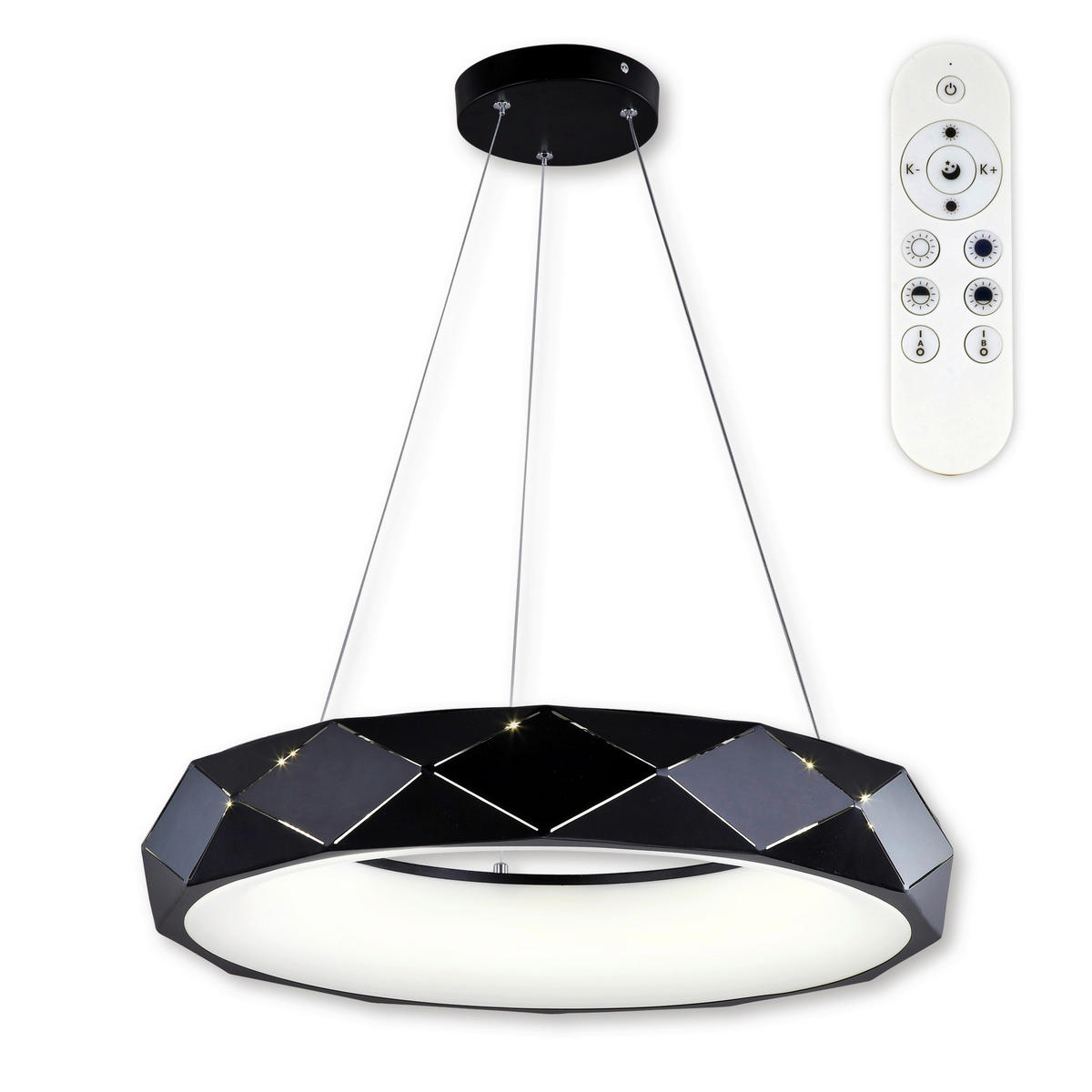 ZÁVĚSNÉ LED SVÍTIDLO,  61/61/100 cm - černá, Basics, kov/plast (61/61/100cm)