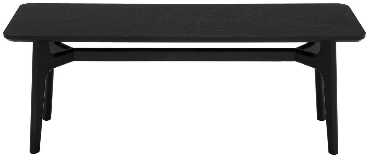 SITZBANK 120/45/35 cm Schwarz Eiche furniert, massiv  - Schwarz, Design, Holz (120/45cm) - Livetastic