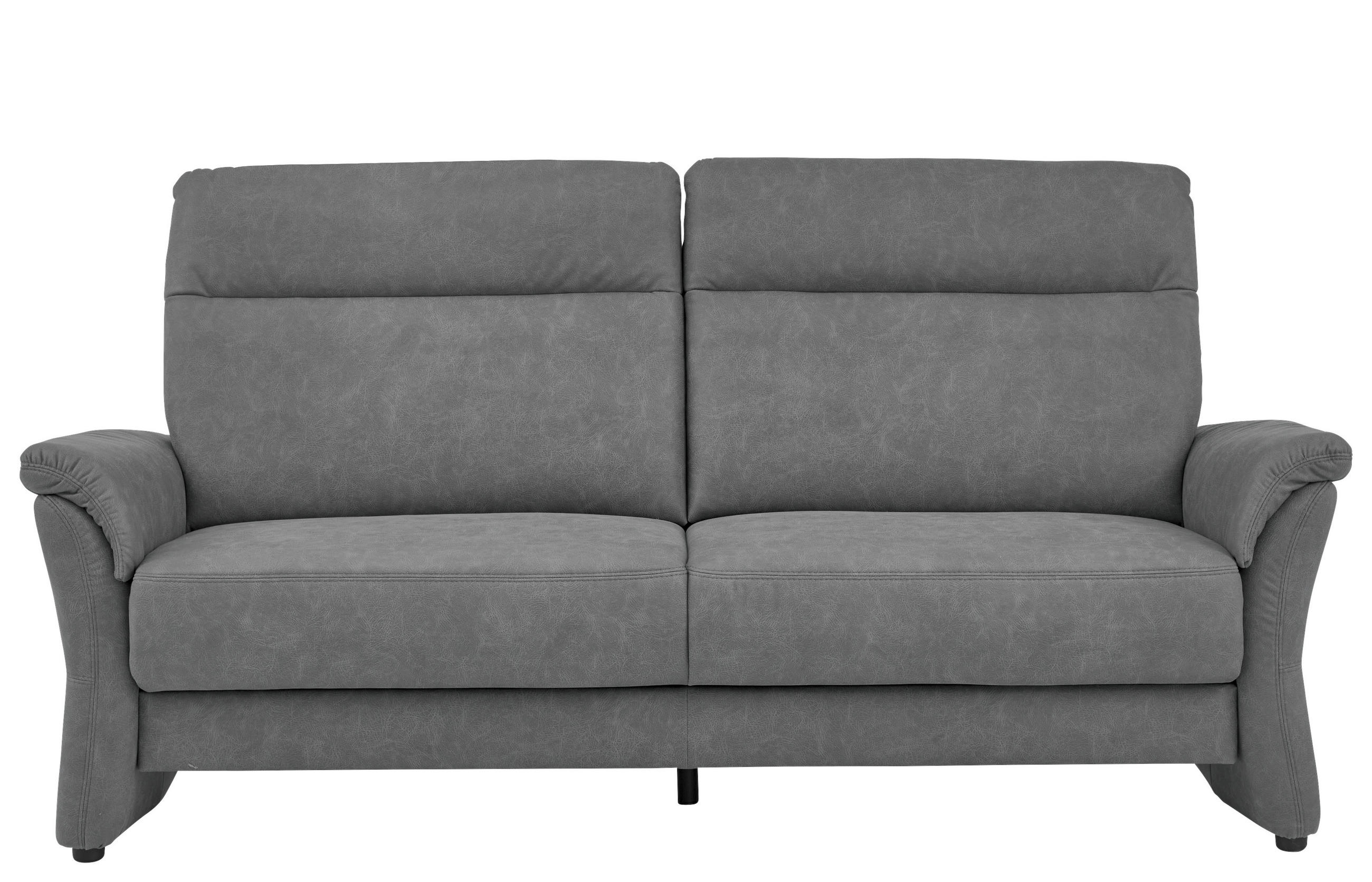 3,5-SITZER Mikrofaser Dunkelgrau  - Dunkelgrau/Schwarz, KONVENTIONELL, Kunststoff/Textil (205/98/91cm) - Elegando