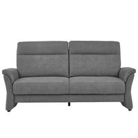3,5-SITZER Mikrofaser Dunkelgrau  - Dunkelgrau/Schwarz, KONVENTIONELL, Kunststoff/Textil (205/98/91cm) - Elegando