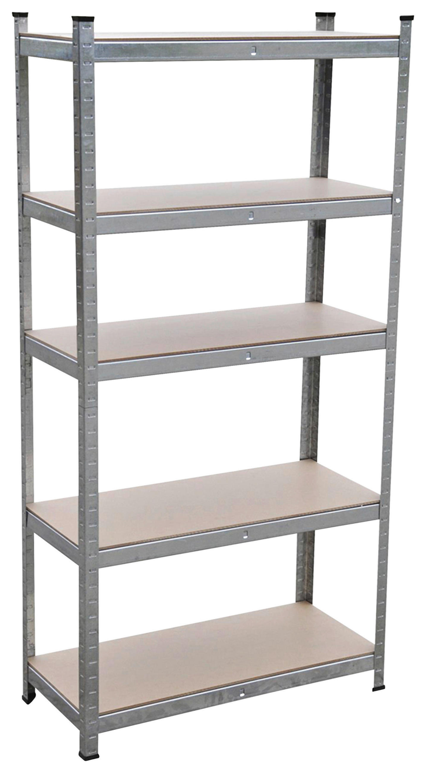 Schwerlastregal 75 cm lang  - Silberfarben, KONVENTIONELL, Holzwerkstoff/Metall (75/172/30cm) - Atrigo