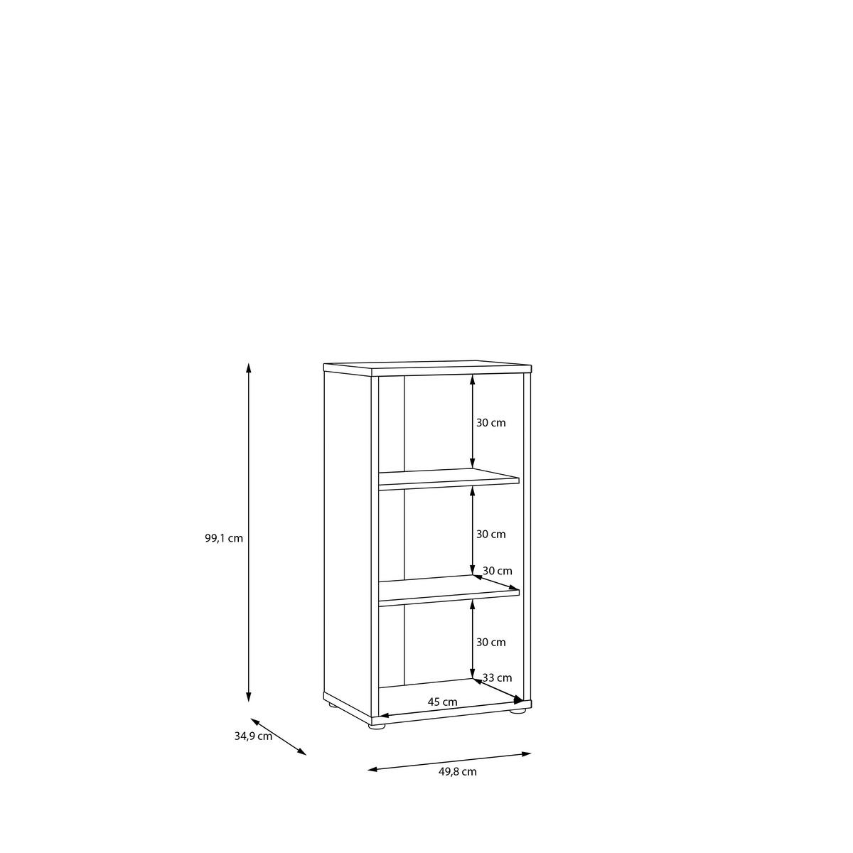 KOMODA, peščene barve  - peščene barve, Moderno, leseni material (49,8/99,1/34,9cm) - Carryhome