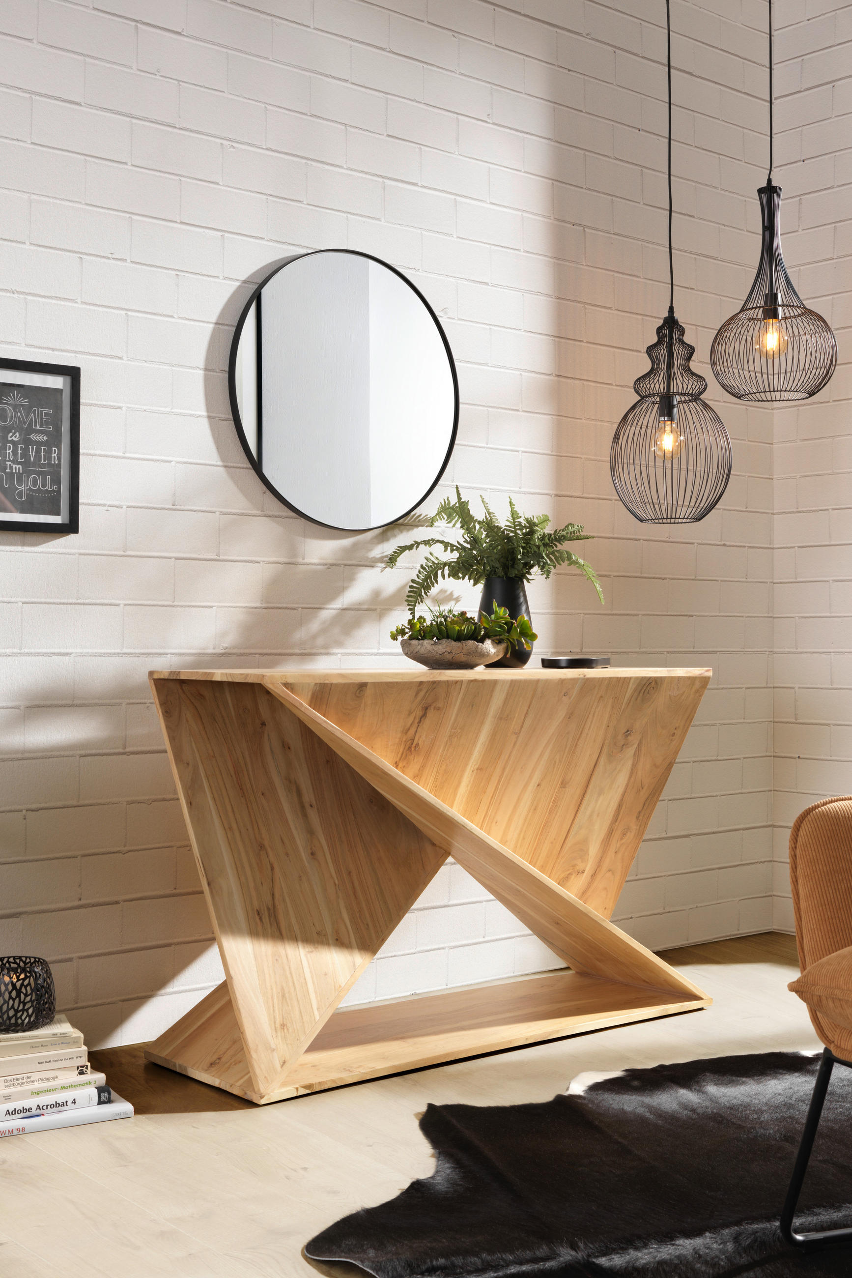 KONSOLBORD i trä 120/40/75 cm    - akaciefärgad, Design, trä (120/40/75cm) - Novel