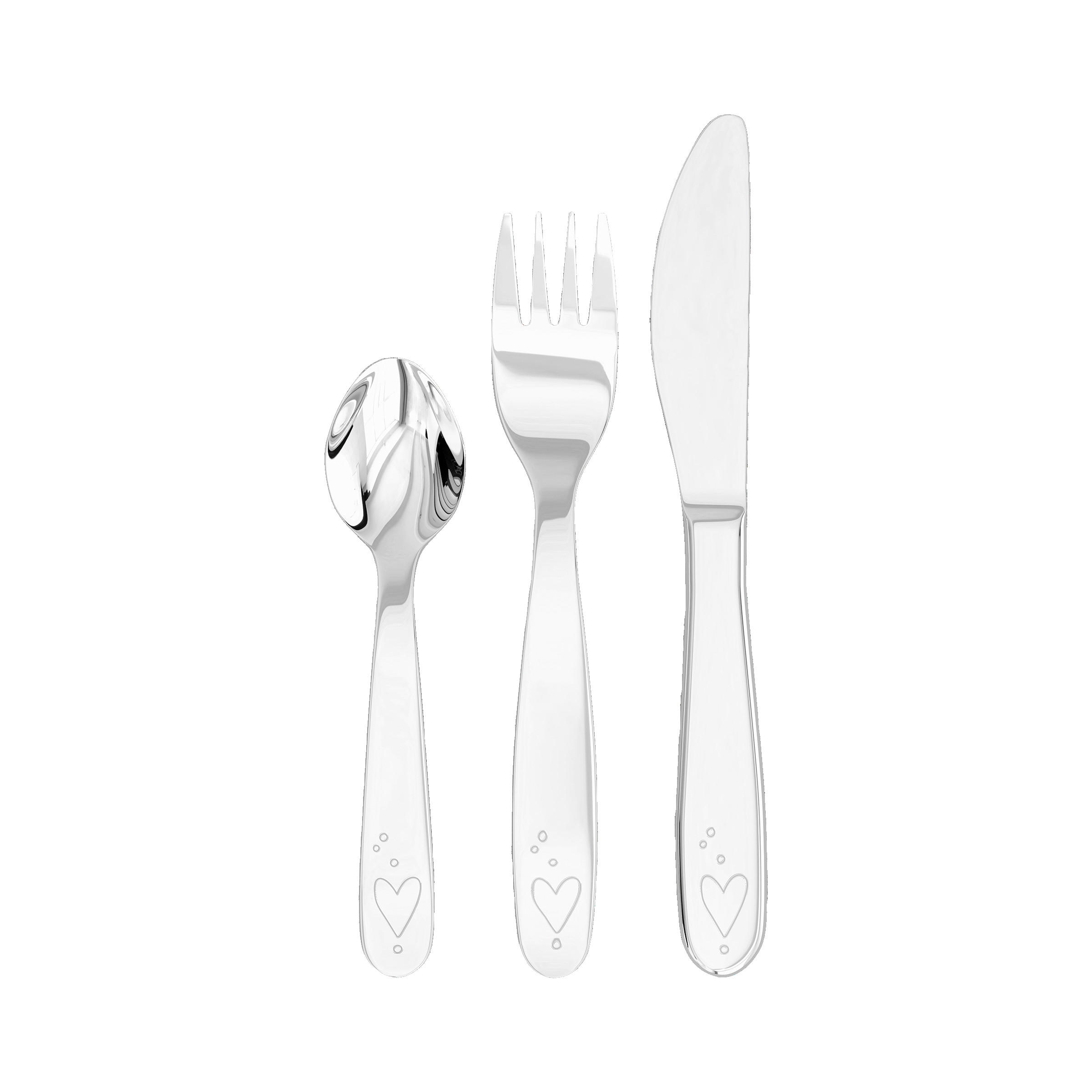 KINDERBESTECK - Edelstahlfarben, Basics, Metall (18/11/2,3cm) - Haba