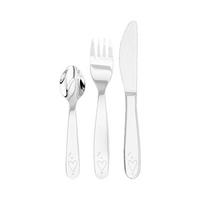 KINDERBESTECK - Edelstahlfarben, Basics, Metall (18/11/2,3cm) - Haba