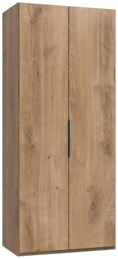DREHTÜRENSCHRANK 100/236/58 cm 2-türig Eichefarben  - Chromfarben/Eichefarben, MODERN, Holzwerkstoff (100/236/58cm) - MID.YOU