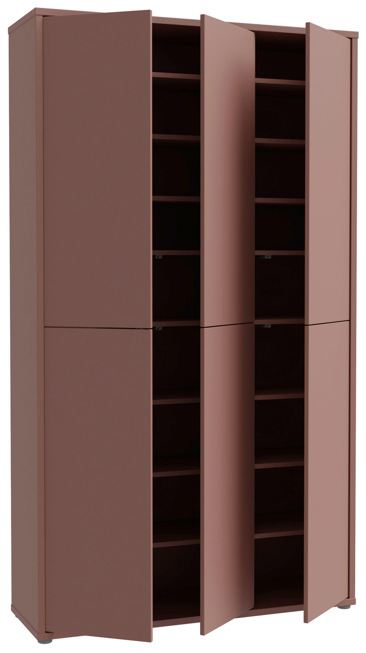 SCHUHSCHRANK  in 110/192/35 cm  - Terracotta/Grau, Basics, Holzwerkstoff/Kunststoff (110/192/35cm) - Xora