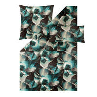 BETTWÄSCHE 3-teilig Atelier Makosatin 155/220 cm  - Dunkelblau, Design, Textil (155/220cm) - Estella