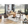 SITZBANK 195/91/65 cm Mikrofaser Braun, Schwarz Metall  - Schwarz/Braun, Design, Textil/Metall (195/91/65cm) - Dieter Knoll