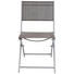 GARTENKLAPPSTUHL Stahl Braun, Silberfarben - Silberfarben/Braun, Trend, Textil/Metall (46/82/58cm) - Ambia Garden