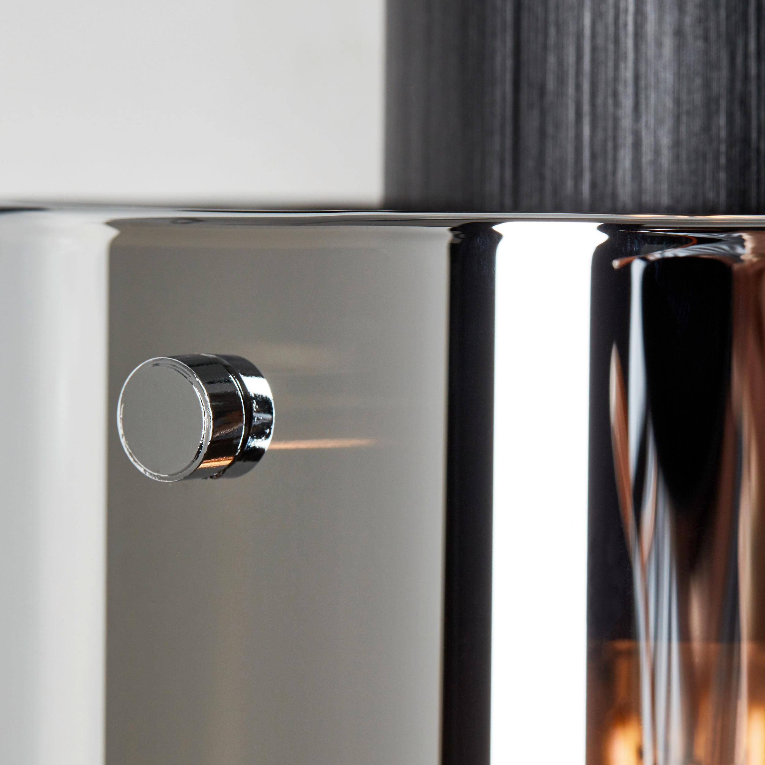 WANDLEUCHTE Simonis   - Schwarz/Grau, Design, Glas/Metall (34/20/15cm)