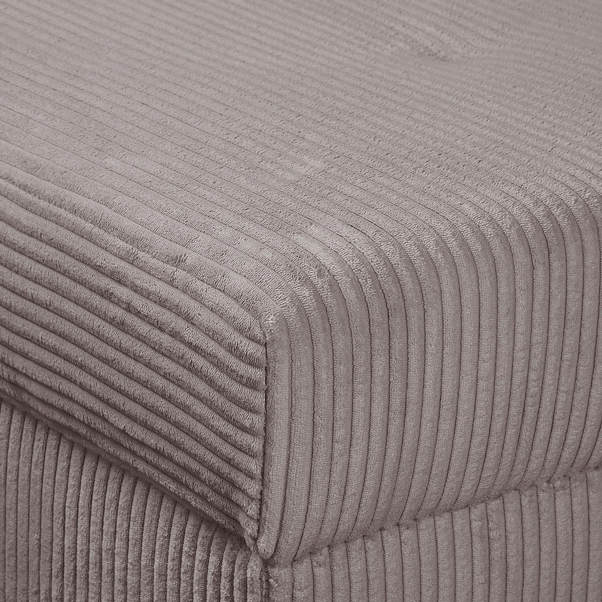 ECKSOFA Ariella Grau Cord  - Naturfarben/Grau, Design, Holz/Textil (231/161cm) - Livetastic