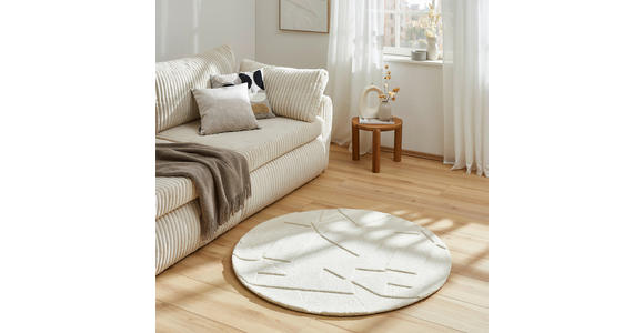 WOLLTEPPICH 120 cm Weiß rechteckig  - Weiß, Design, Textil (120cm) - Linea Natura