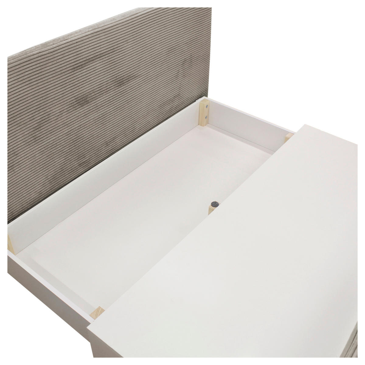 SCHLAFSOFA  mit Liegefunktion Cord Taupe  - Taupe/Schwarz, Design, Kunststoff/Textil (154/93/85cm) - MID.YOU