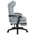 CHEFSESSEL Mikrofaser Hellgrau  - Hellgrau/Schwarz, MODERN, Kunststoff/Textil (63,5/114-122/70cm) - Venda