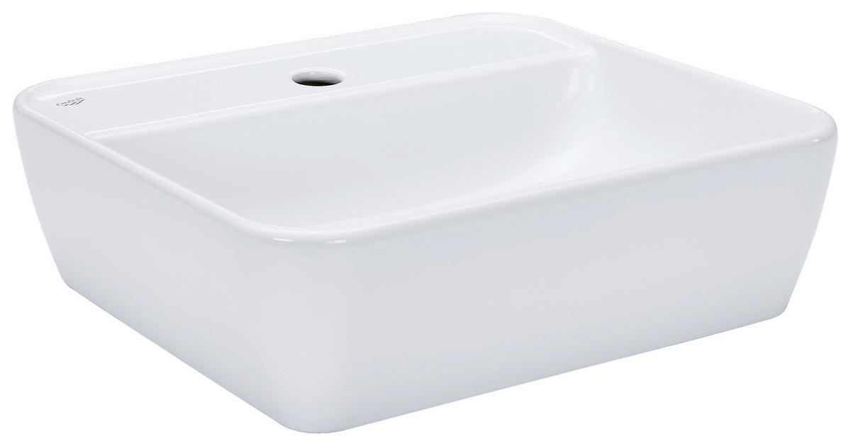 WASCHBECKEN  - Weiss Hochglanz, Modern, Keramik (50/12/36cm) - Welnova