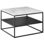 COUCHTISCH 65/65/41,5 cm quadratisch  - Schwarz, Design, Stein/Metall (65/65/41,5cm) - Johann Jakob