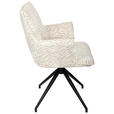 ARMLEHNSTUHL  in Eisen Jacquard  - Beige/Schwarz, Design, Textil/Metall (59/89,5/63cm) - Novel