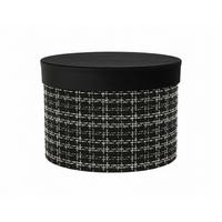 AUFBEWAHRUNGSBOX  - Schwarz/Weiß, Basics, Naturmaterialien (30.5/20cm)
