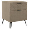 NACHTSCHRANK 44/55/44 cm  - Schwarz/Cappuccino, Design, Textil/Metall (44/55/44cm) - Esposa