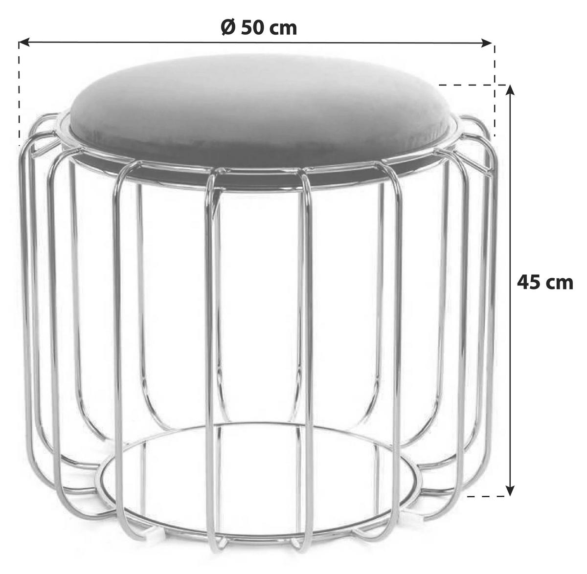 ODKLÁDACÍ STOLEK, barvy stříbra, petrolej - petrolej/barvy stříbra, Basics, kov/kompozitní dřevo (50/50/45cm)